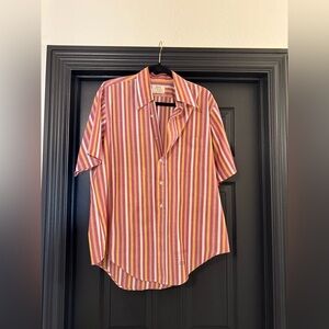 Arrow Men's Shirt - Red, Yellow, and White Stripes
